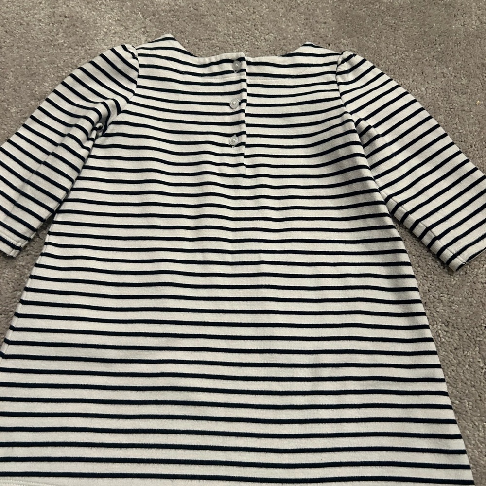 Janie and Jack Navy and White Striped Dress - Picture 5 of 7